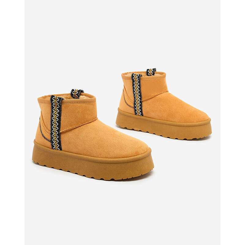 Resti Womens short boots ala snow boots with ornament Erititta