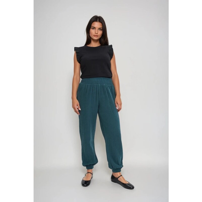 Marisse Green Cotton Trousers