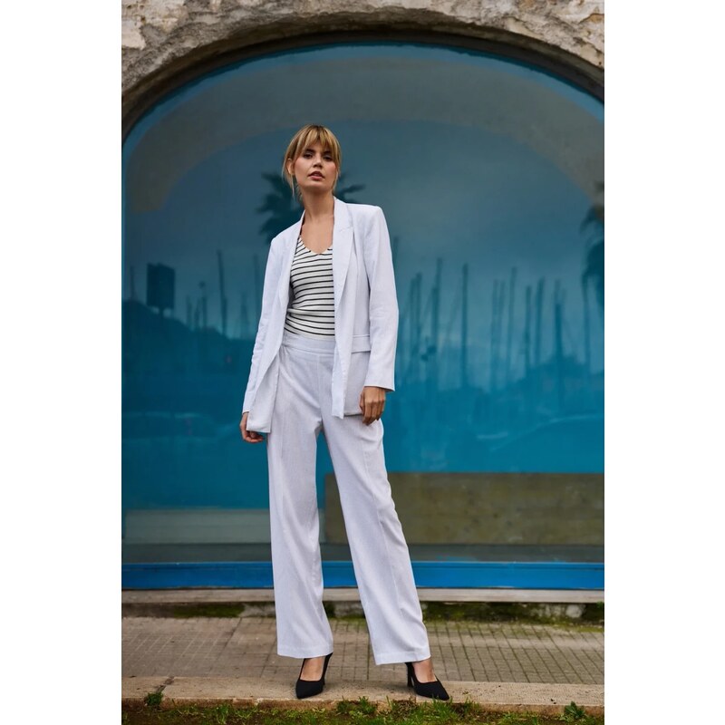 Marisse Womens Trousers L-Sp-4638 White