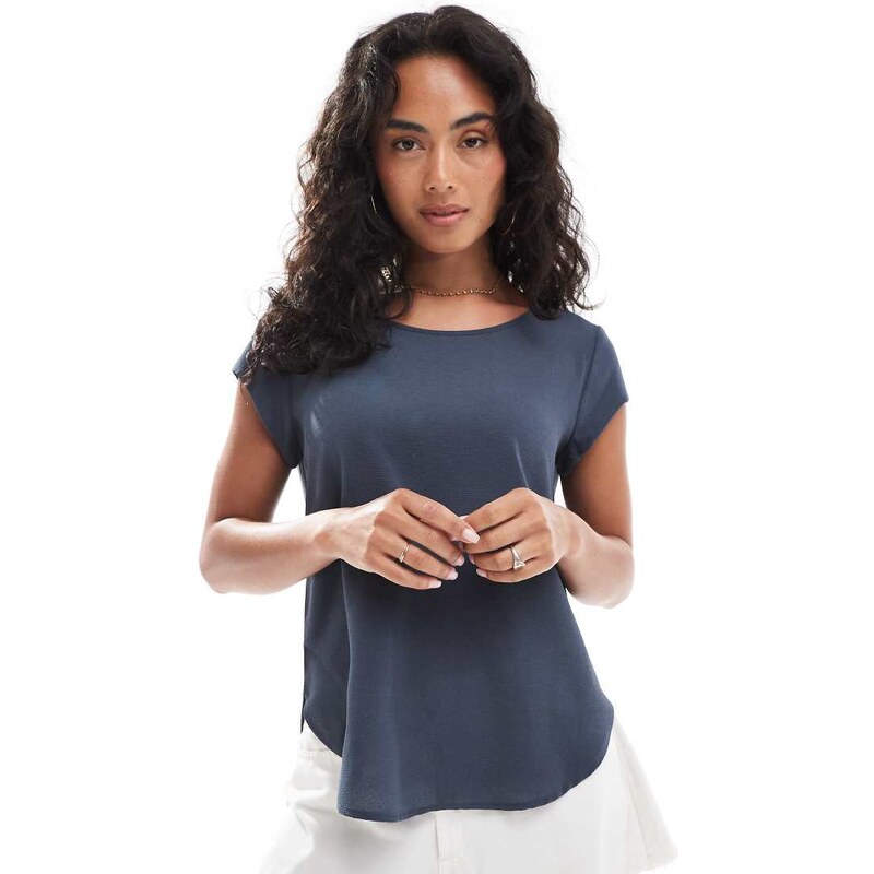 ONLY zip back blouse in slate grey