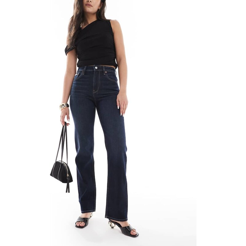 Calvin Klein Jeans high rise straight jeans in indigo-Navy 107859482