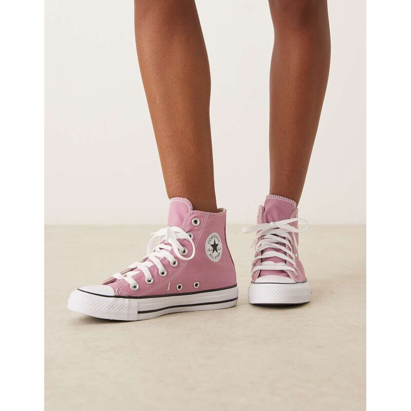 Converse Chuck Taylor All Star Hi trainers in light pink 107859491