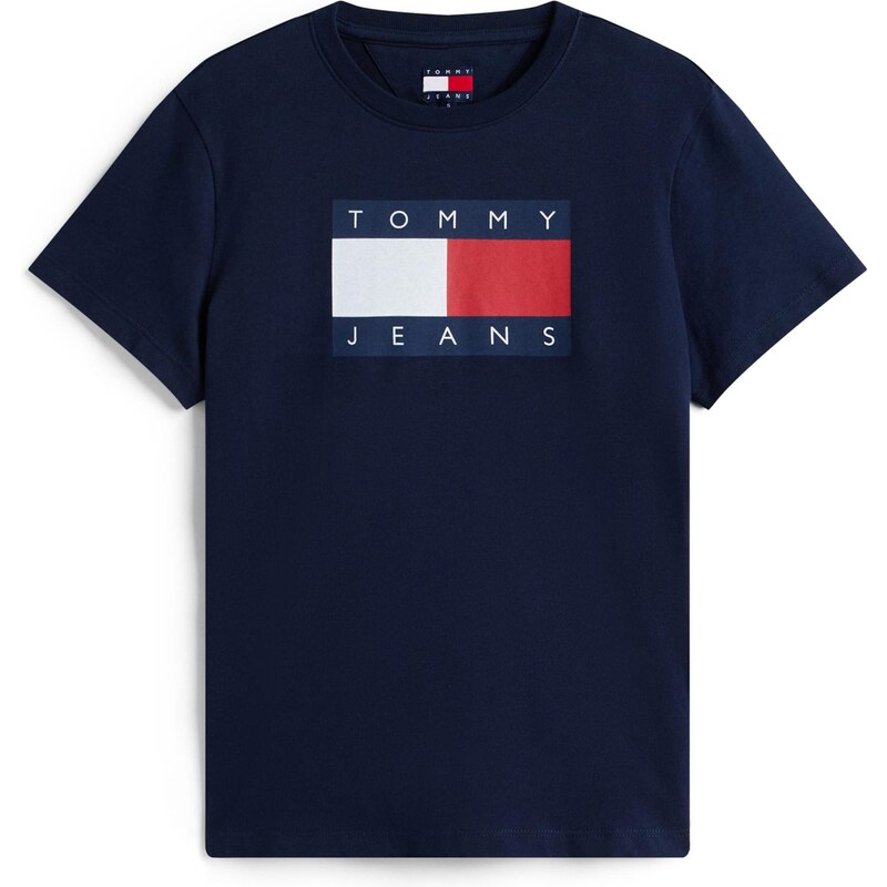 Tommy Jeans Tričko Tommy Flag námořnická modř / červená / bílá