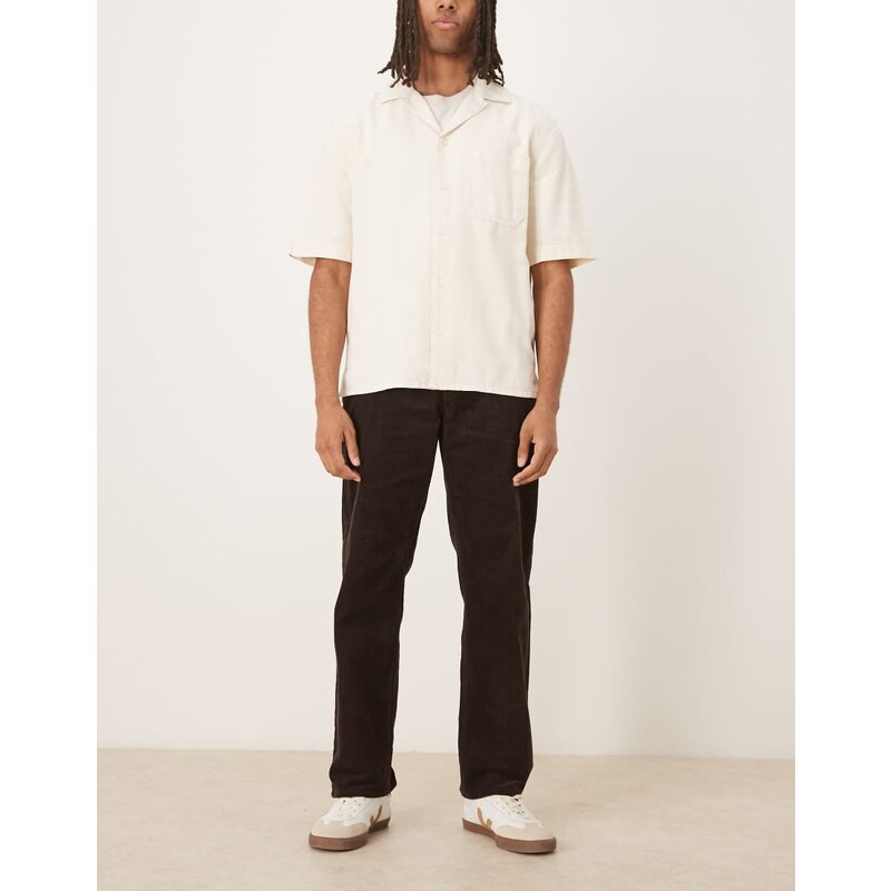 ARKET relaxed fit cord five pocket trousers in brown