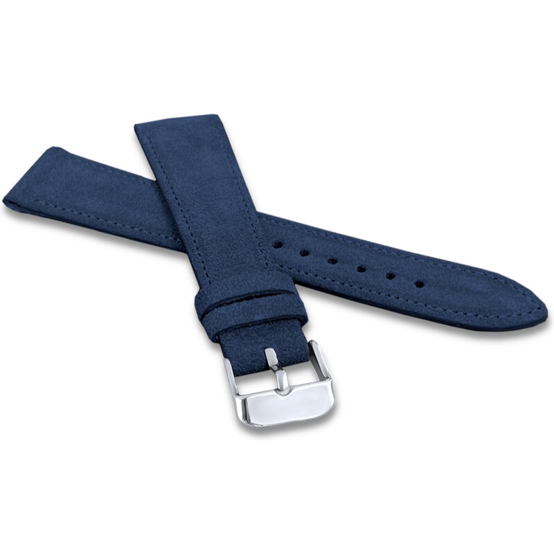LAVVU Modrý prošitý řemínek SUEDE z luxusní kůže Top Grain - 16 107861286