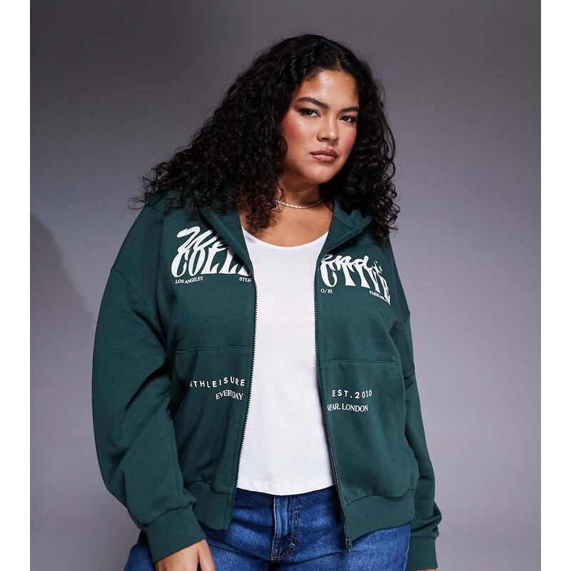 ASOS Weekend Collective Weekend Collective Curve zip through hoodie 107873869