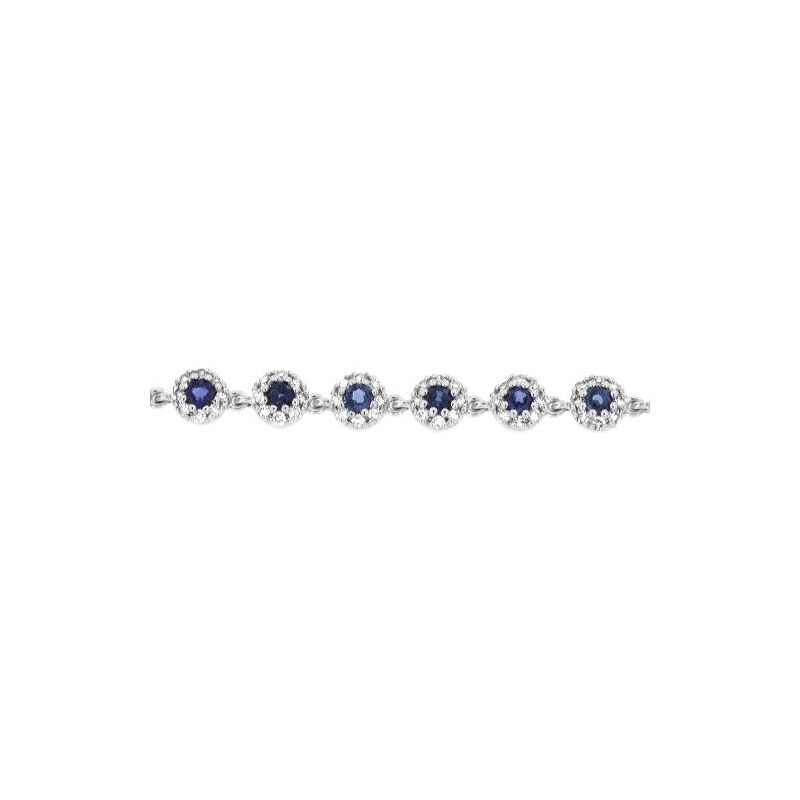Zlatnictví U Kostela Diamantový náramek se safíry 254b 107862208