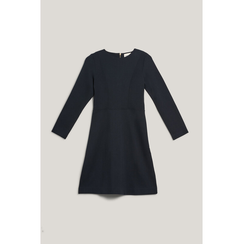 ŠATY GANT FIT AND FLARE JERSEY DRESS BLACK