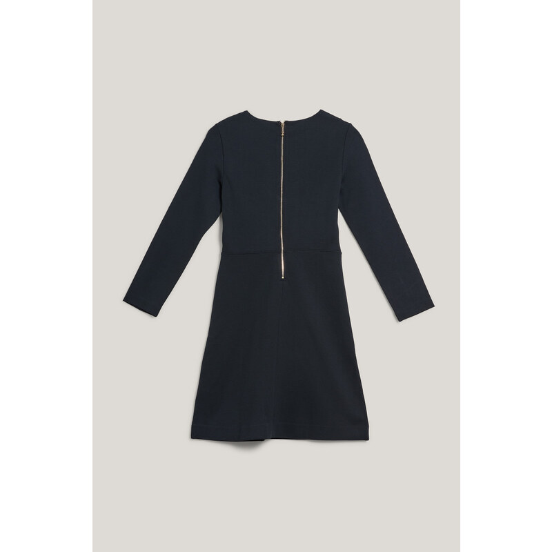 ŠATY GANT FIT AND FLARE JERSEY DRESS BLACK