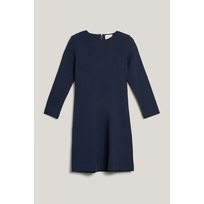 ŠATY GANT FIT AND FLARE JERSEY DRESS EVENING BLUE