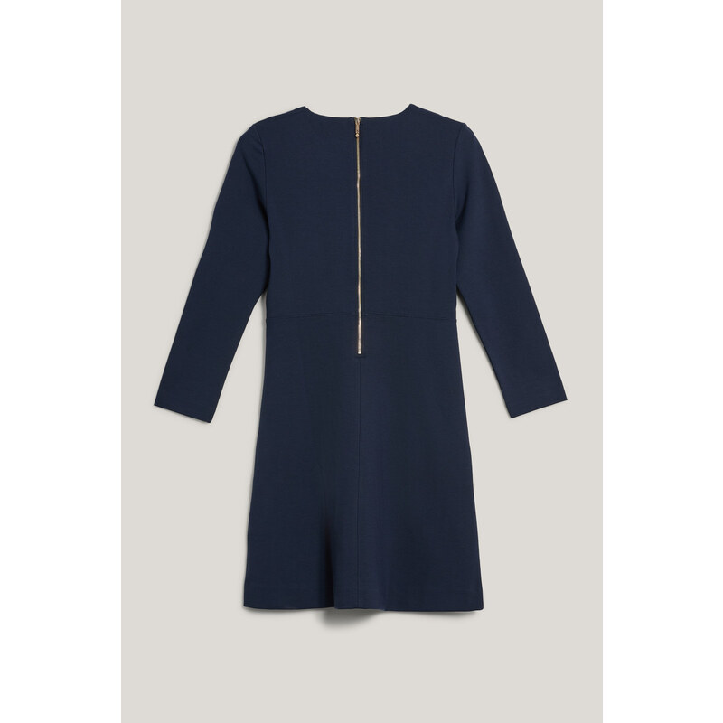 ŠATY GANT FIT AND FLARE JERSEY DRESS EVENING BLUE