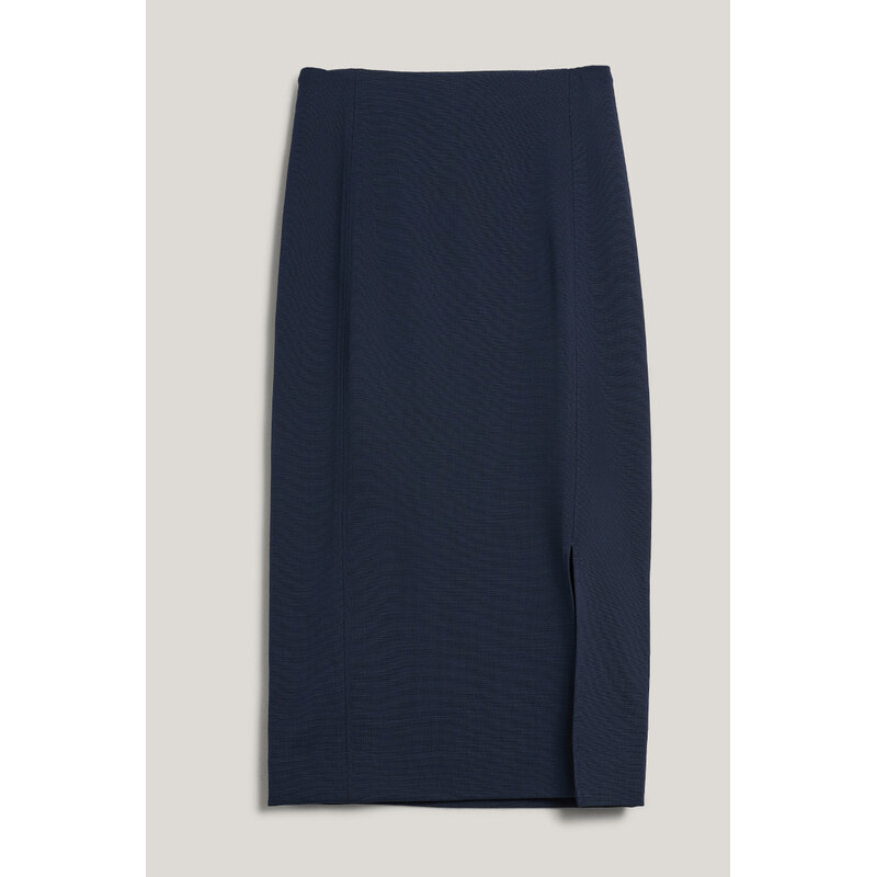 SUKNĚ GANT JERSEY PENCIL SKIRT EVENING BLUE