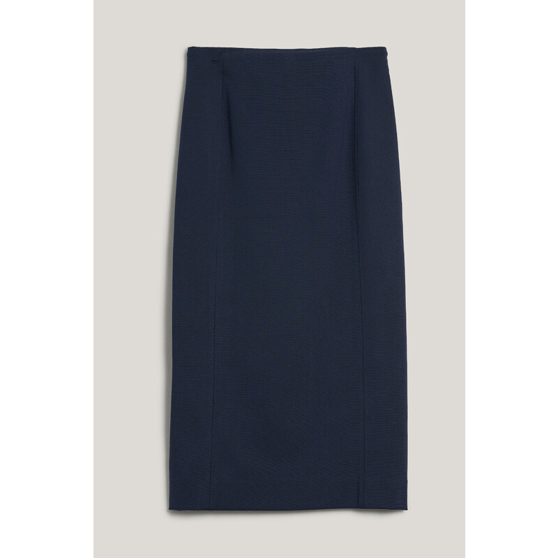 SUKNĚ GANT JERSEY PENCIL SKIRT EVENING BLUE