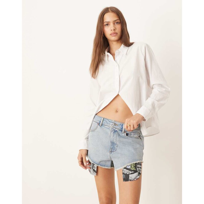 adidas Originals Adidas x jeremy scott denim shorts in indigo denim 115498944