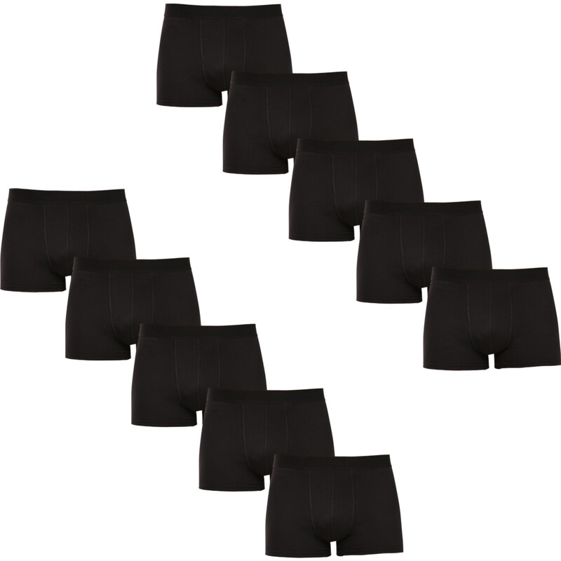 10PACK (8+2 zdarma) pánské boxerky Nedeto basic černé (10NFC1) 102803181