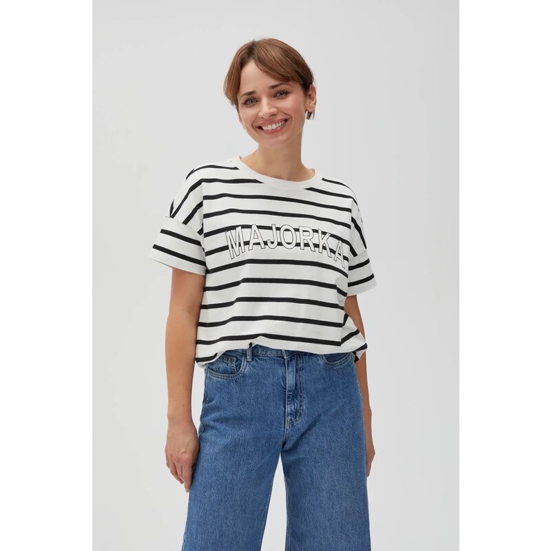 Marisse Womens Sweatshirt L-Bl-4601 Off White