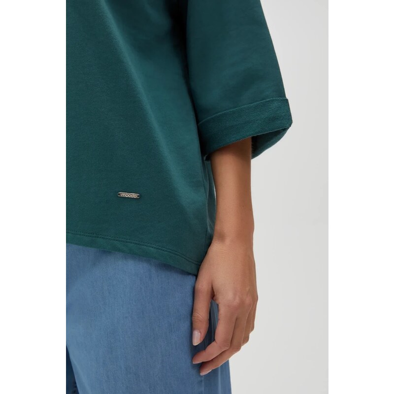 Marisse Womens Sweatshirt L-Bl-4609 D.Green