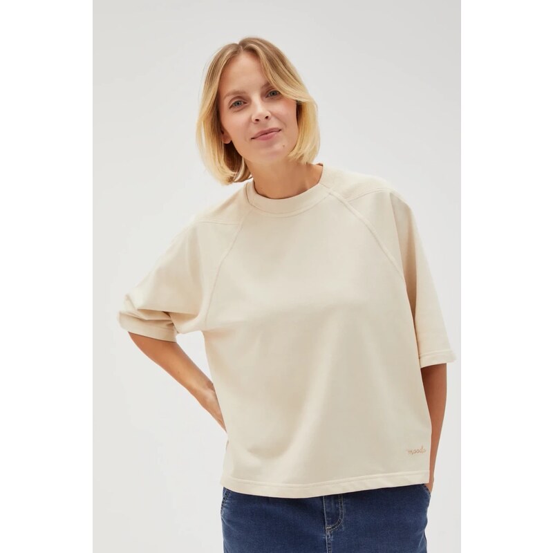 Marisse Womens Sweatshirt L-Bl-4615 L.Beige