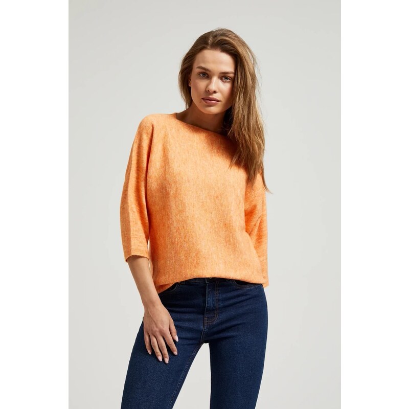 Marisse Womens Sweater Z-Sw-4512 Orange Mel
