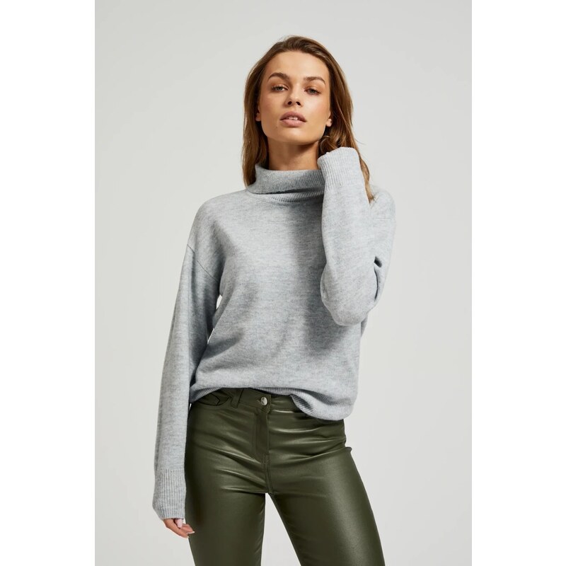 Marisse Womens Sweater Z-Sw-4511 Grey Mel