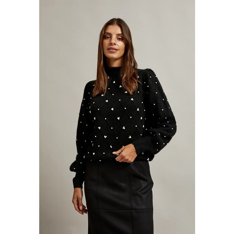 Marisse Womens Sweater Z-Sw-4528 Black