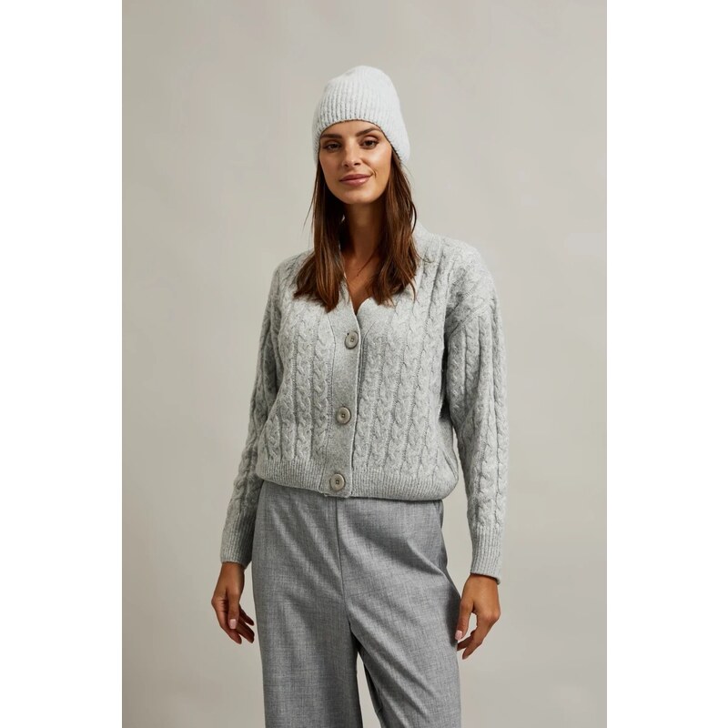Marisse Womens Sweater Z-Sw-4521 L.Grey Mel