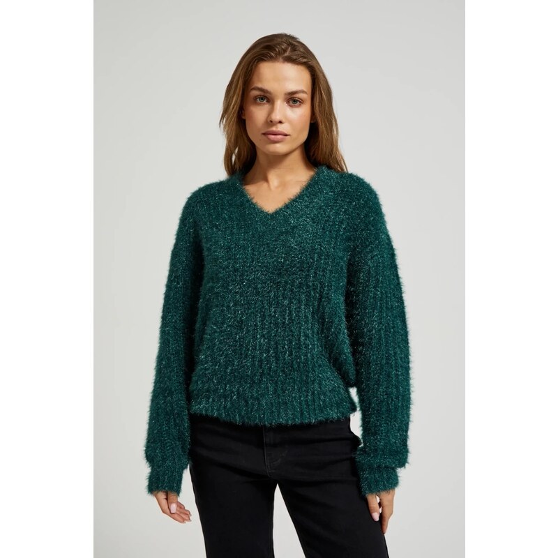 Marisse Womens Sweater Z-Sw-4541 D.Green