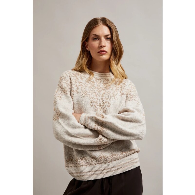 Marisse Womens Sweater Z-Sw-4551 Beige Mel