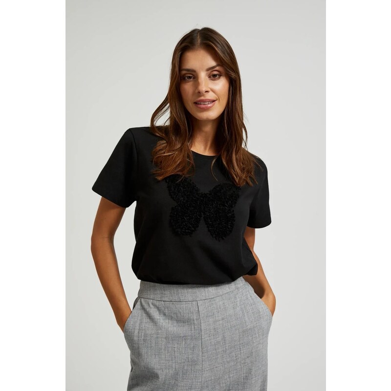 Marisse Womens T-Shirt Z-Ts-4533 Black