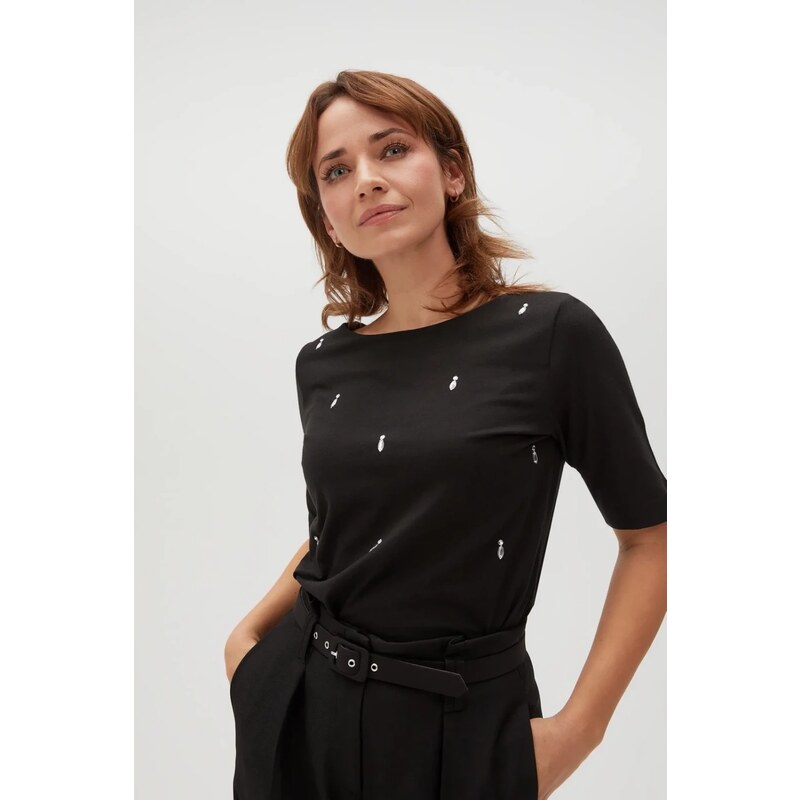 Marisse Womens Blouse Z-Ts-4537 Black
