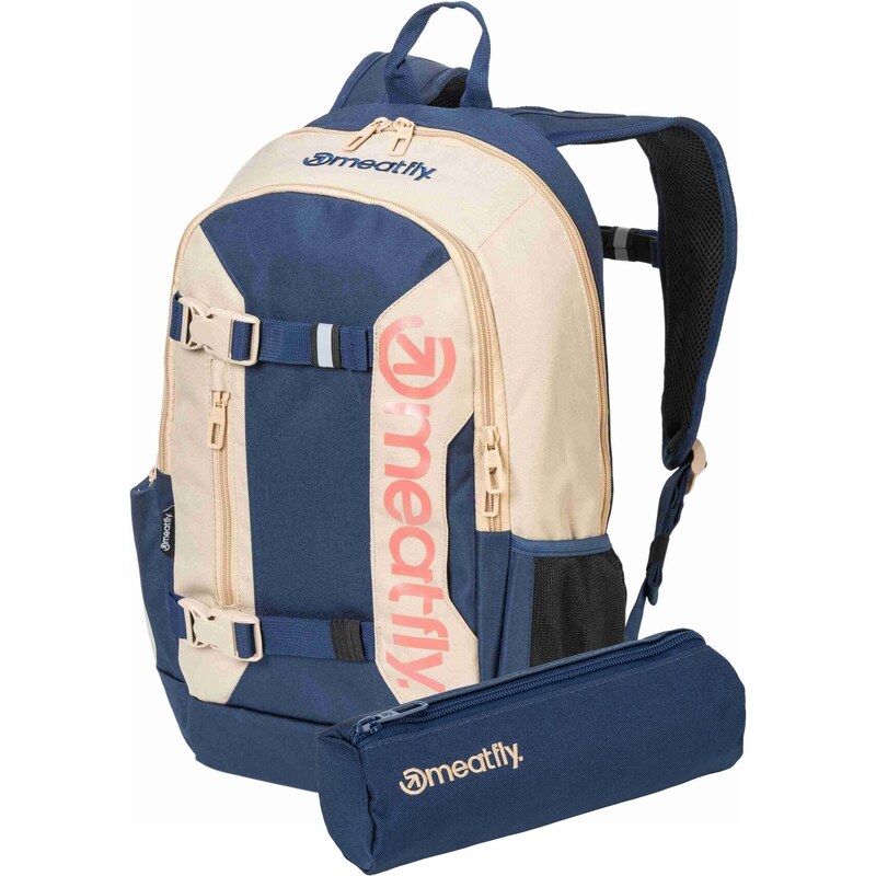 Meatfly batoh Basejumper Beige / Sea 22 L + PENÁL ZDARMA