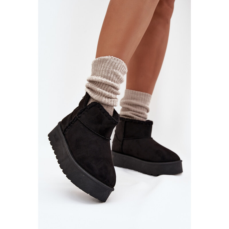 BIG STAR SHOES Dámské Sněhule Na Platformě S Prošitím Big Star 107951247