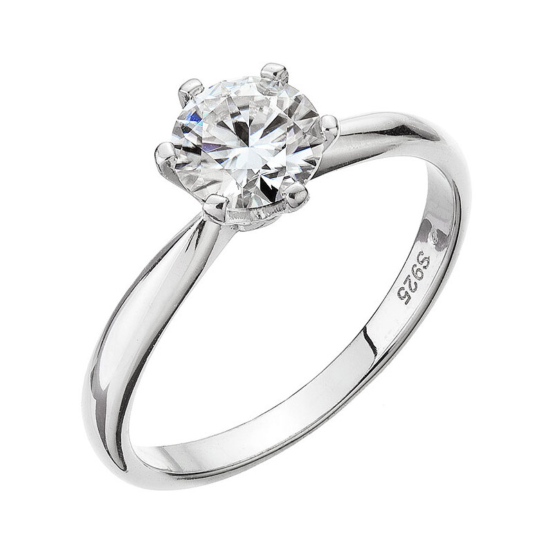 Stříbrný prsten MIA 15M00001 moissanite