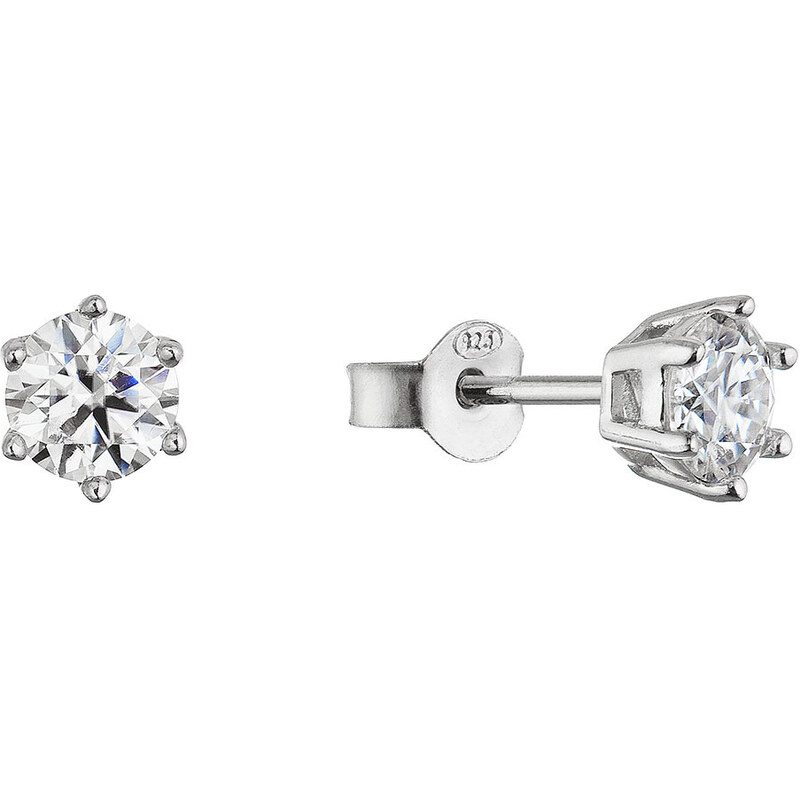 Stříbrné náušnice MIA 11M00001 moissanite