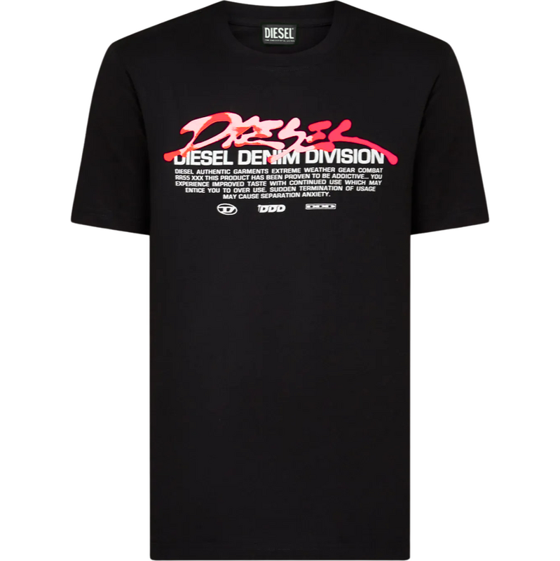 DIESEL Graphic Black tričko