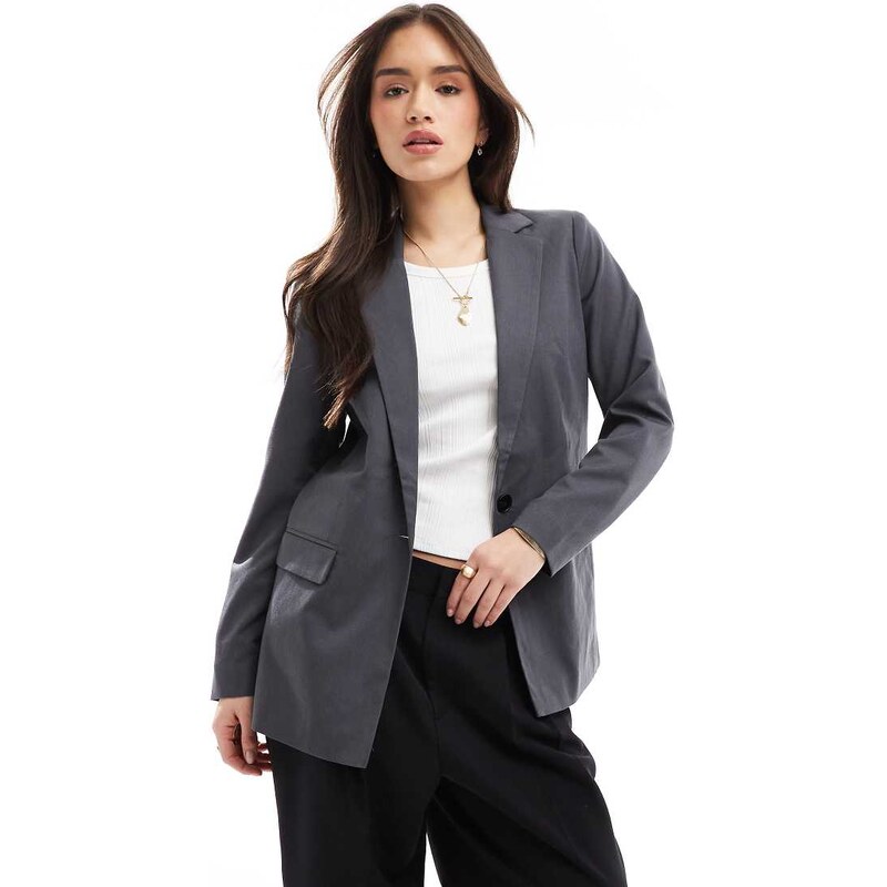 Vero Moda slim tailored blazer co-ord in grey 115535360