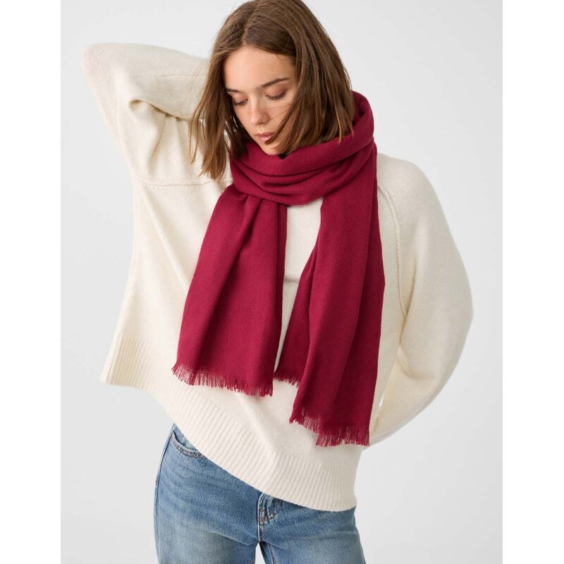 Stradivarius scarf in burgundy-Red 107880371