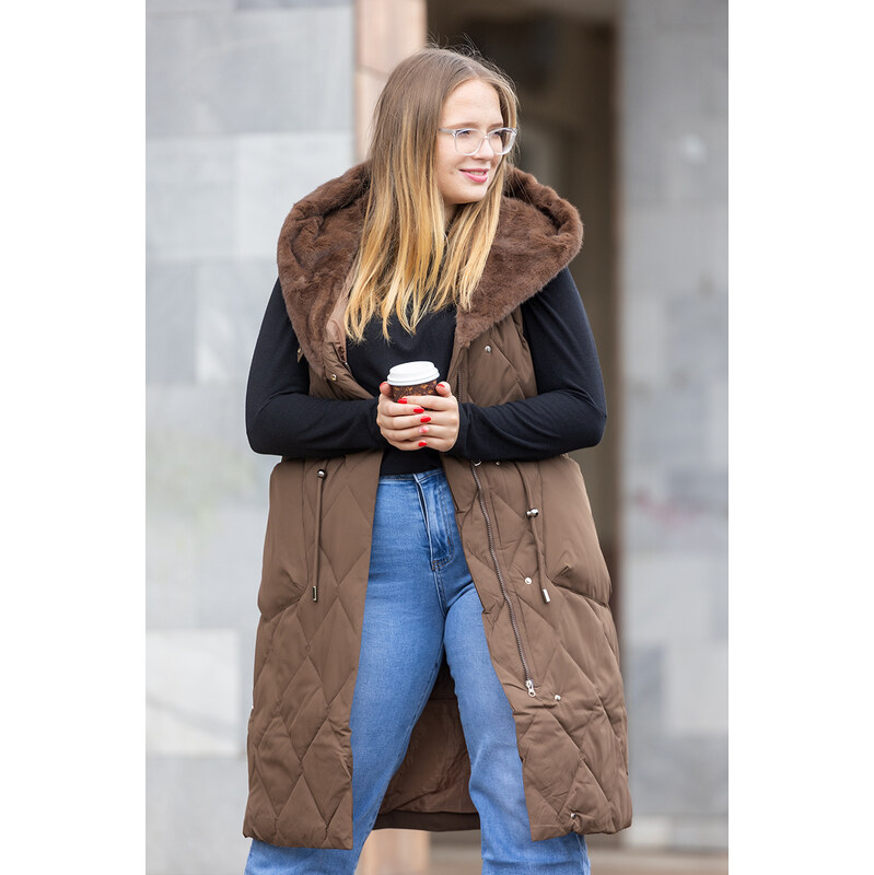 DALEF Dámská vesta HEIDI [24702] Barva: Čokoláda, Velikost: M 107880733