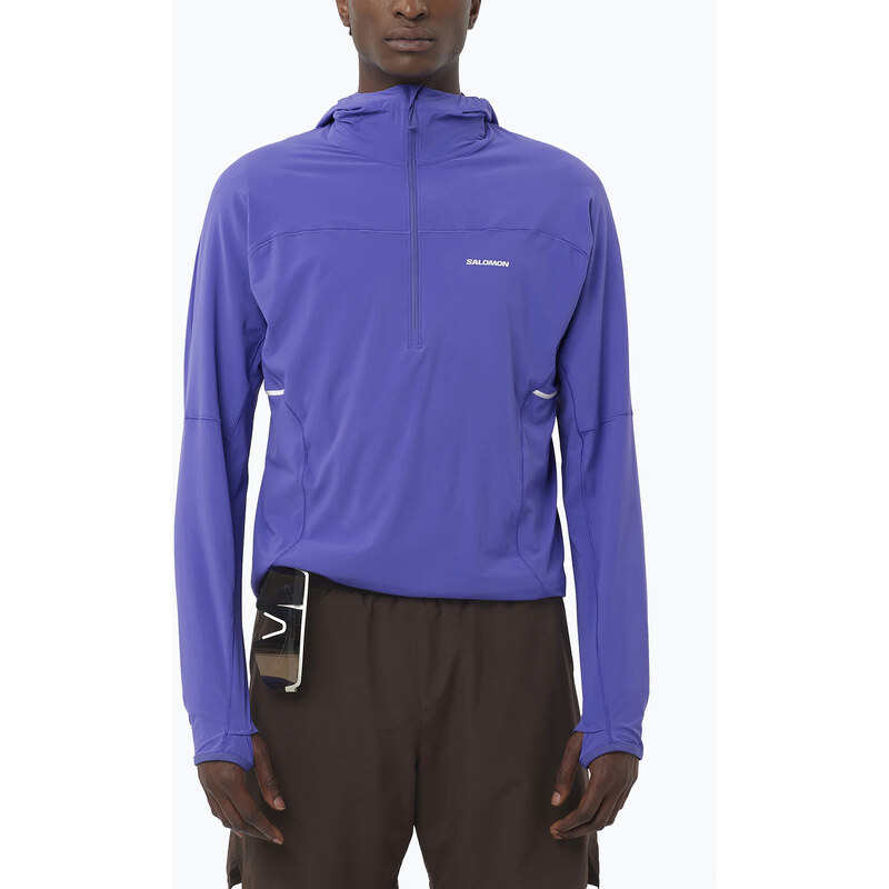 Pánská mikina Salomon Sense Aero Half Zip Hoodie libery