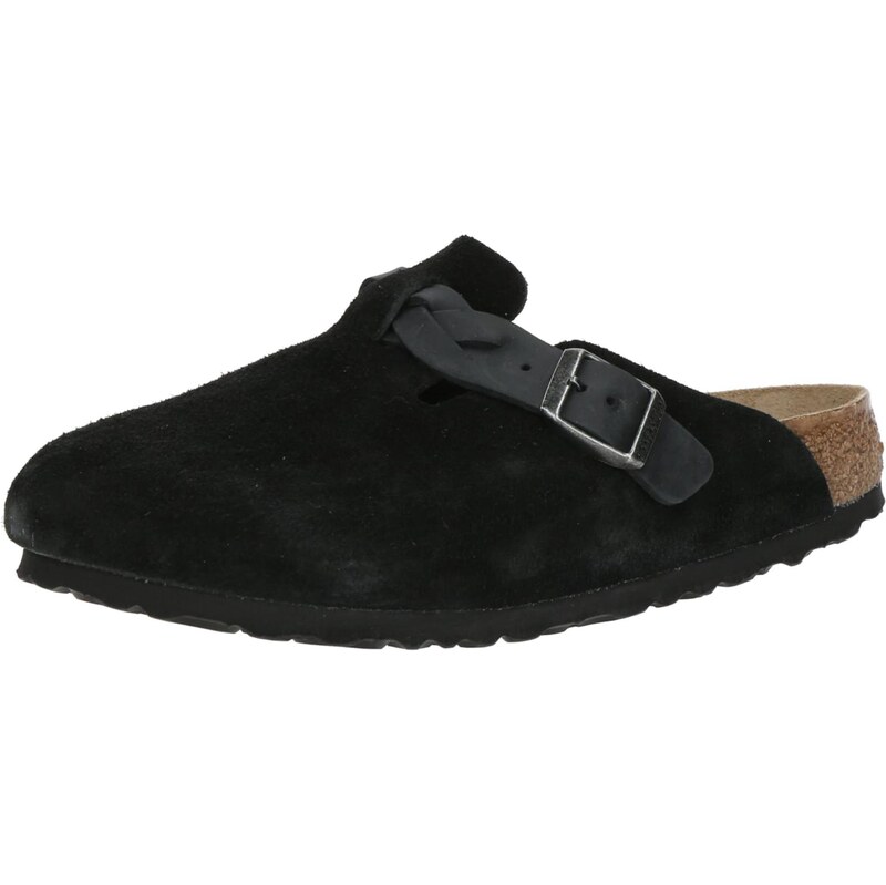 BIRKENSTOCK Pantofle Boston Braided černá