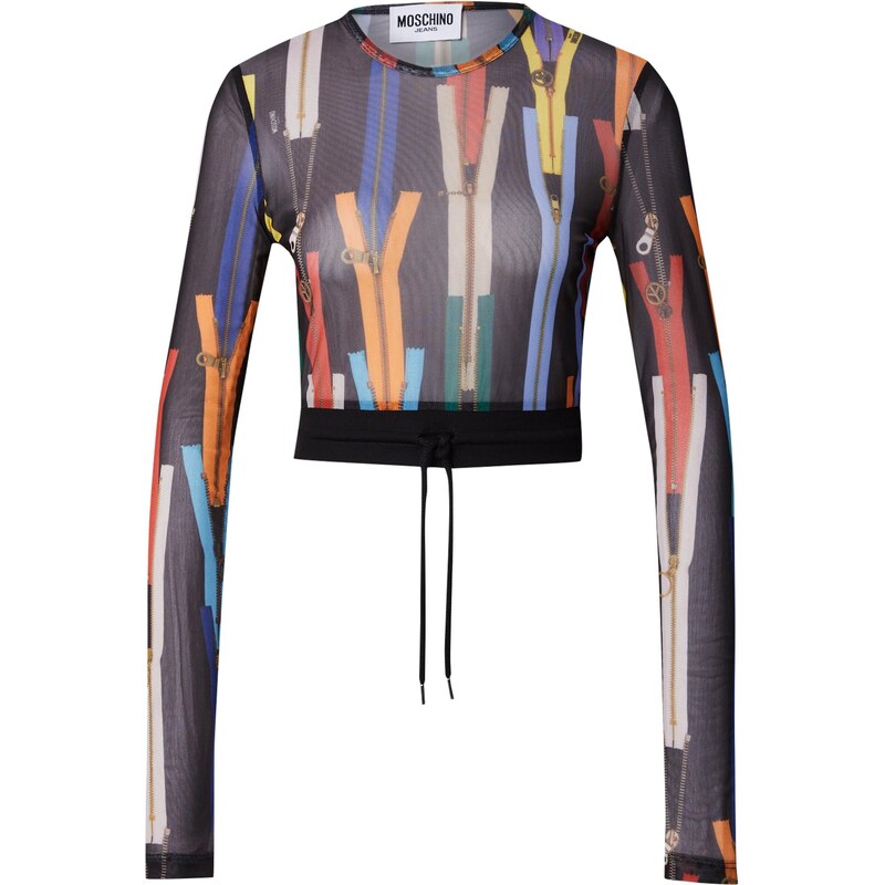 Moschino Jeans Tričko modrá / oranžová / červená / černá