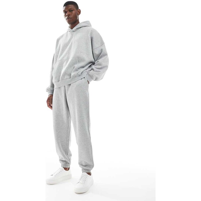 ASOS DESIGN essentials relaxed jogger in grey marl