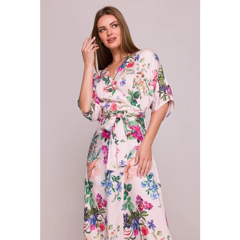 model 21154660 Zavinovací maxi šaty s potiskem model 1 - STYLOVE