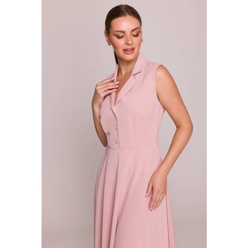 Košilové šaty ve střihu pudrové model 21154766 - STYLOVE