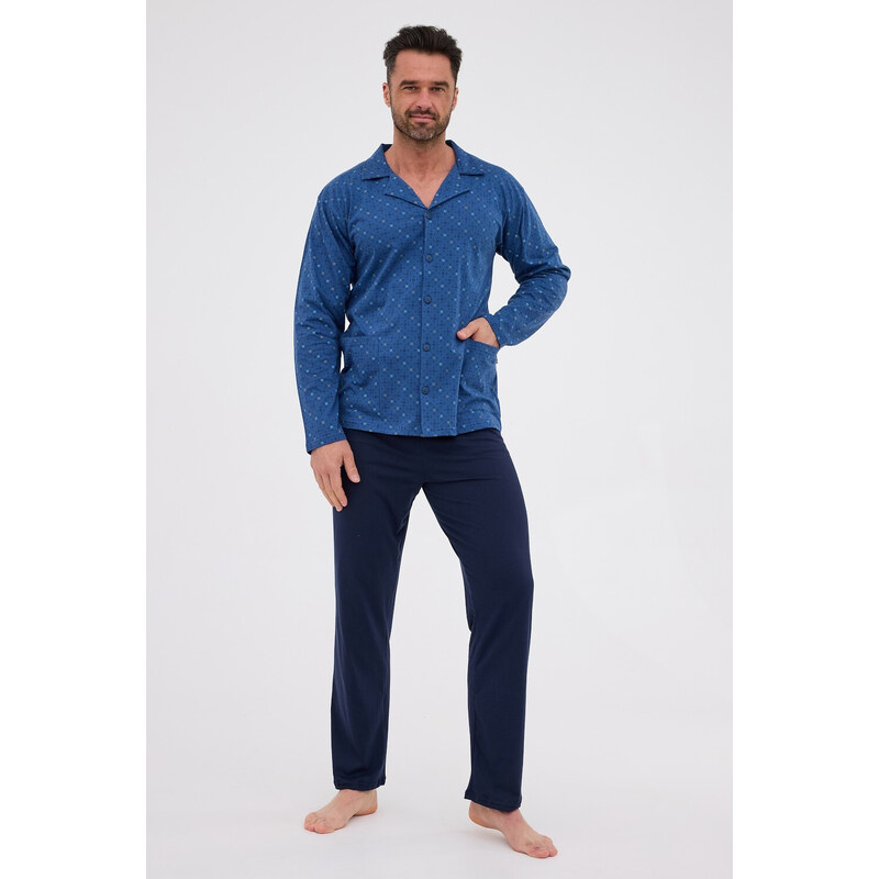 Cornette pyžamo 114/78 dlouhé/r S-2XL pánské rozepínací