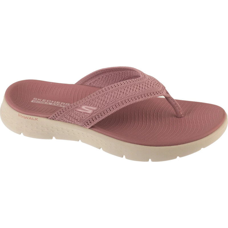 Růžové dámské žabky Skechers Go Walk Flex Sandal - Holly Růžová 108936179