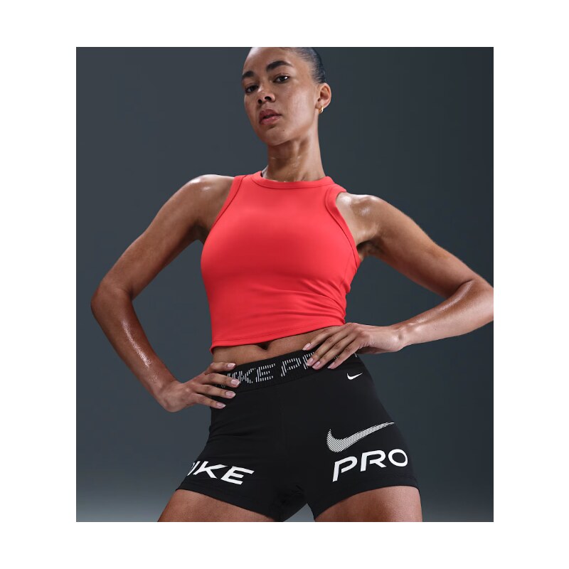 Nike Pro Womens Mid-Rise 3 Biker Shorts BLACK/WHITE/WHITE 010 107886576