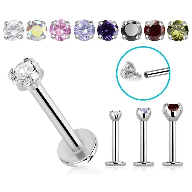 Achadirect Labret se zirkonem LBCZIN InfinityPierce 107469444