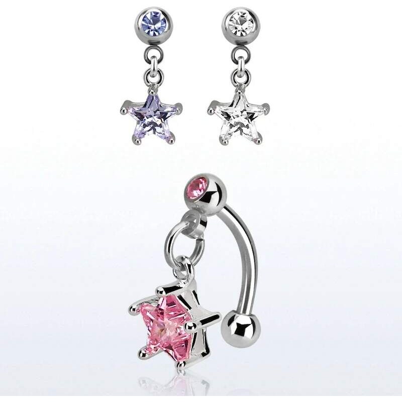 Achadirect Banán do pupíku s hvězdou v různých barvách BNERZS6 107469483
