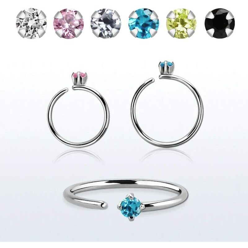 Achadirect Kroužek různých průměrů s krystalem SELZ20 InfinityPierce 107469505